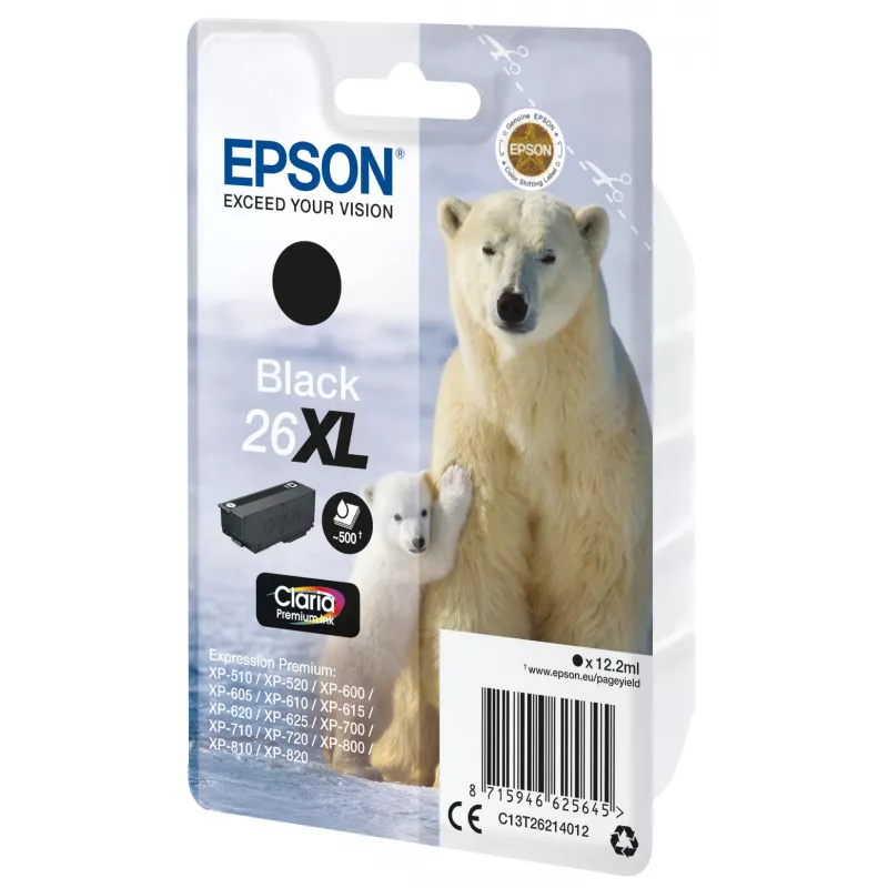 Epson 26XL Juoda 500 psl. rašalo kasetė C13T26214012