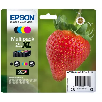 „Epson“ rašalo kasetė C13T29964012 29XL XL juoda, žydra, rausvai raudona, geltona