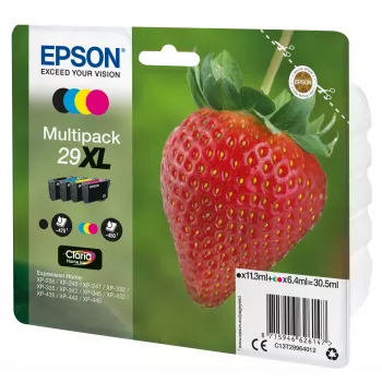„Epson“ rašalo kasetė C13T29964012 29XL XL juoda, žydra, rausvai raudona, geltona