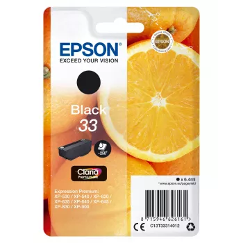 Epson 33 juoda kasetė, 250 puslapių C13T33314012