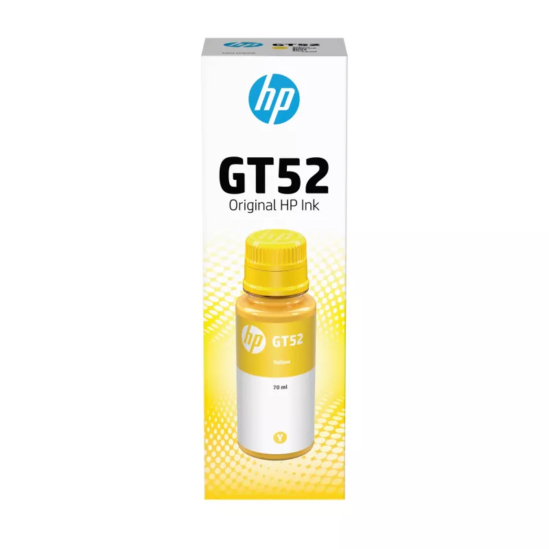 Originalius rašalo buteliukas HP GT52 geltonas