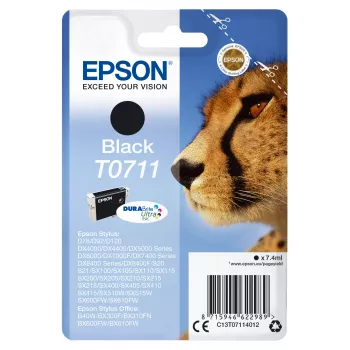 Epson Cheetah Singlepack Juoda T0711 DURABrite Ultra Ink