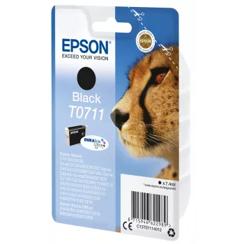 Epson Cheetah Singlepack Juoda T0711 DURABrite Ultra Ink