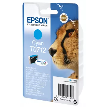Epson Singlepack Žydra T0712 DURABrite Ultra rašalas, standartinė išeiga, Žydra, 5.5 ml, 1 vnt.