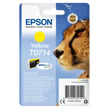 Epson Singlepack Geltona T0714 DURABrite Ultra Ink