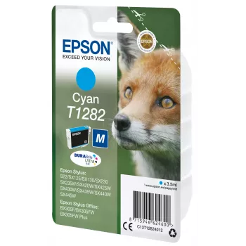 “Epson Fox” vienos pakuotės žalsvai mėlynas T1282 DURABrite Ultra rašalas, žalsvai mėlynas, 3,5 ml, 1 vnt., 260 puslapių