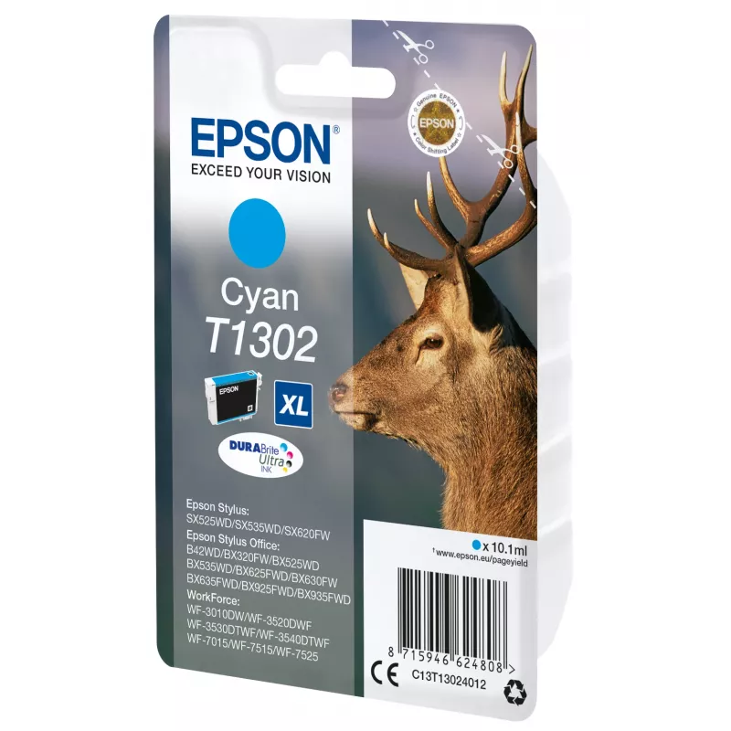 Epson Stag Singlepack Žydra T1302 DURABrite Ultra Ink