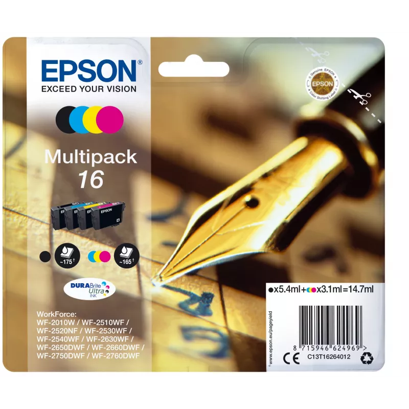 Kasetė Epson Ink C13T16264012 Multipack BK, C, M, Y