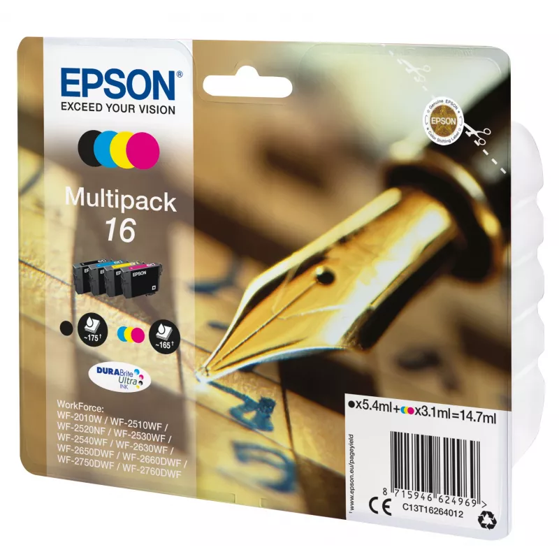 Kasetė Epson Ink C13T16264012 Multipack BK, C, M, Y