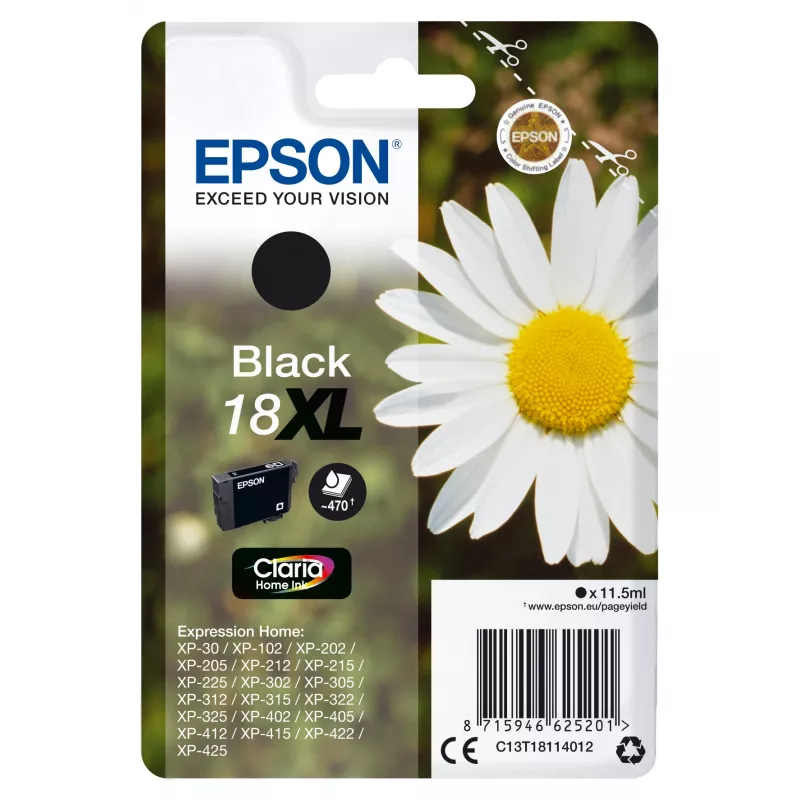 Epson Daisy Singlepack Juoda 18XL Claria Home Ink