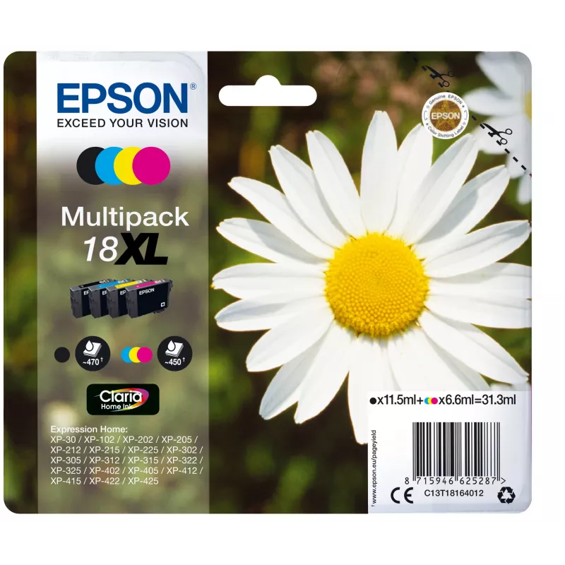 Epson Daisy 4 spalvų rinkinys 18XL Claria Home rašalas