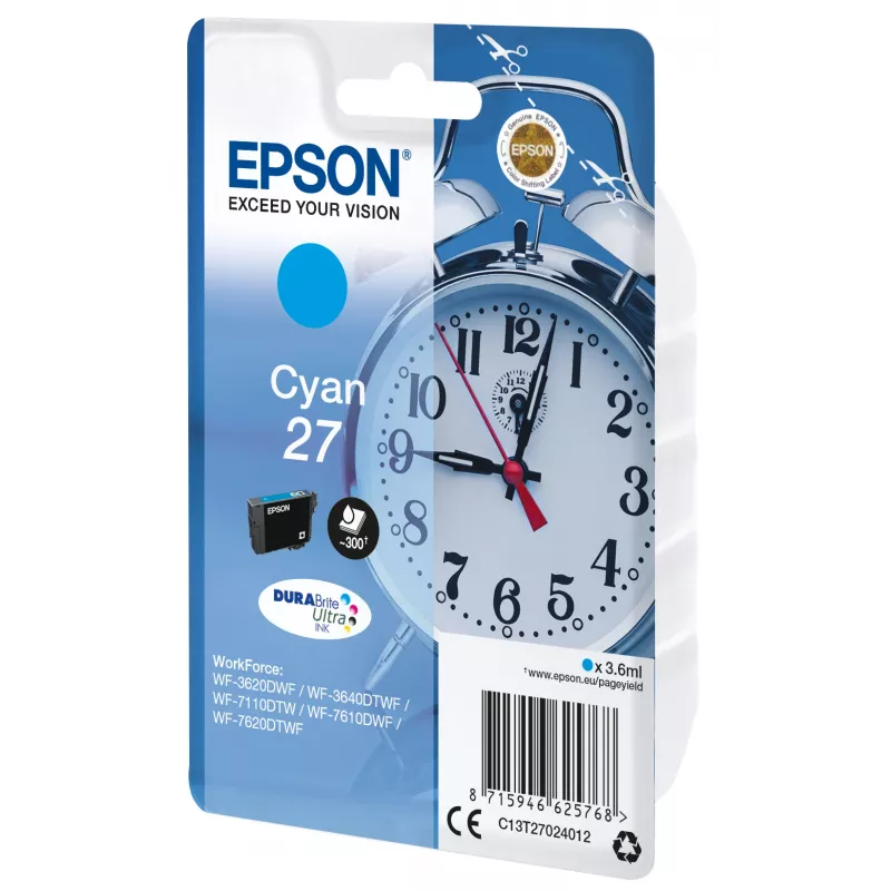 Epson Signalizacinis laikrodis Vienos pakuotės Žydra 27 DURABrite Ultra Rašalas