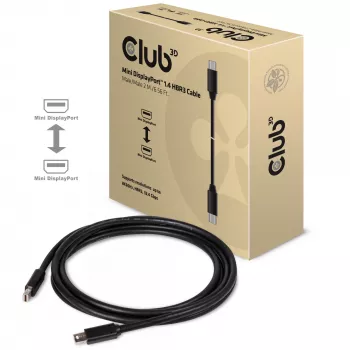 CLUB3D Mini DisplayPort 1.4 kabelis HBR3 8K60Hz Kištukas / Kištukas 2 m / 6,56 pėd.