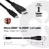 CLUB3D Micro HDMI™ į HDMI™ 2.0 4K60Hz laidas 1 m / 3,28 pėdos