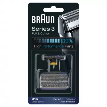 Skutimosi galvutė BRAUN Series 3 31S — atsarginė galvutė, viena galvutė, juoda, 10 g