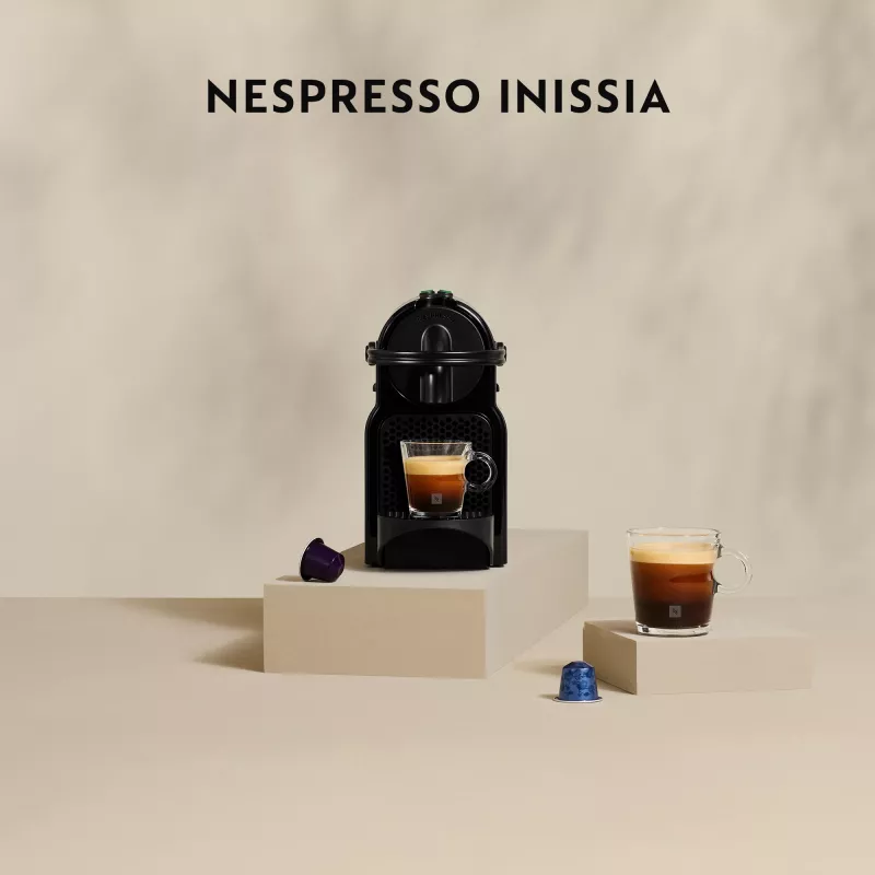 Kapsulinis espresso aparatas De’Longhi Inissia EN 80.BAE, Nespresso, 0,7 L vandens talpa, 19 barų, juodas