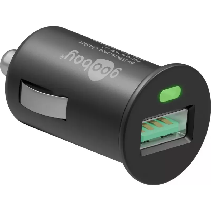 Transporto priemonės įkrovimo adapteris Goobay 18 W Quick Charge 3.0 juodas