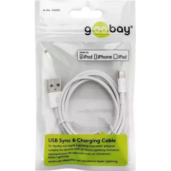 Goobay Lightning USB įkrovimo ir sinchronizavimo kabelis 2 m Lightning USB A