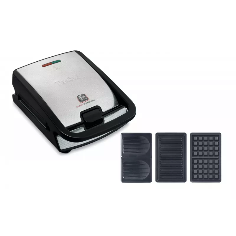 Sumuštinių keptuvė Tefal Snack Collection SW852D, 700 W, juoda, nerūdijantis plienas