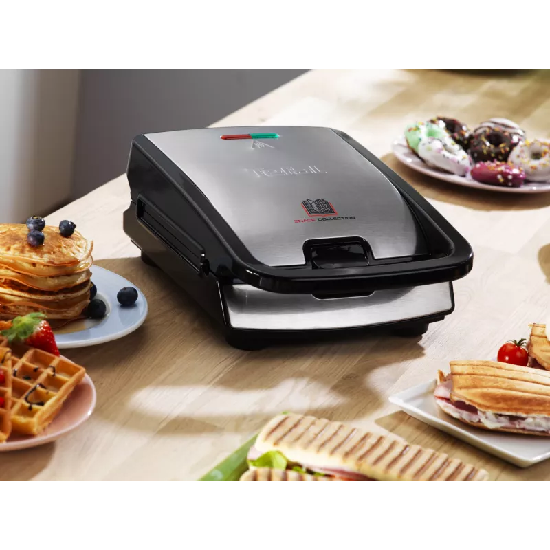 Sumuštinių keptuvė Tefal Snack Collection SW852D, 700 W, juoda, nerūdijantis plienas