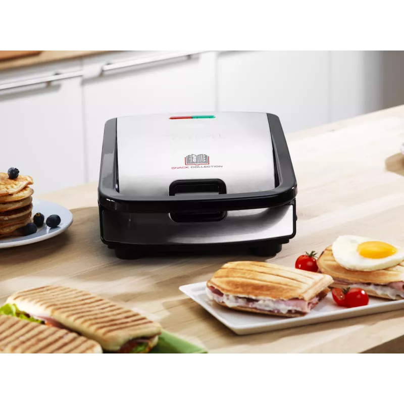 Sumuštinių keptuvė Tefal Snack Collection SW852D, 700 W, juoda, nerūdijantis plienas