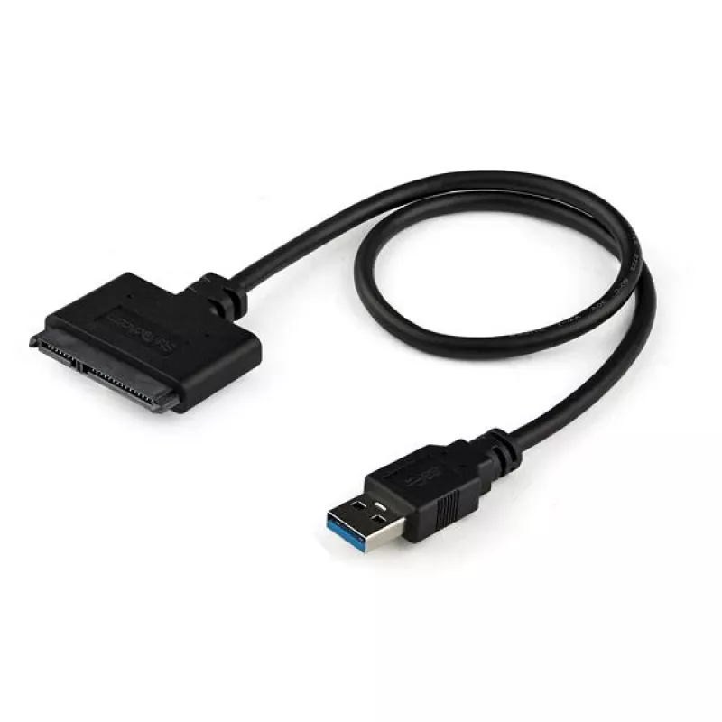 StarTech.com SATA į USB kabelis su UASP, juoda, 6 Gbit/s, CE, FCC, 0 - 60 °C, -10 - 70 °C, 49 mm