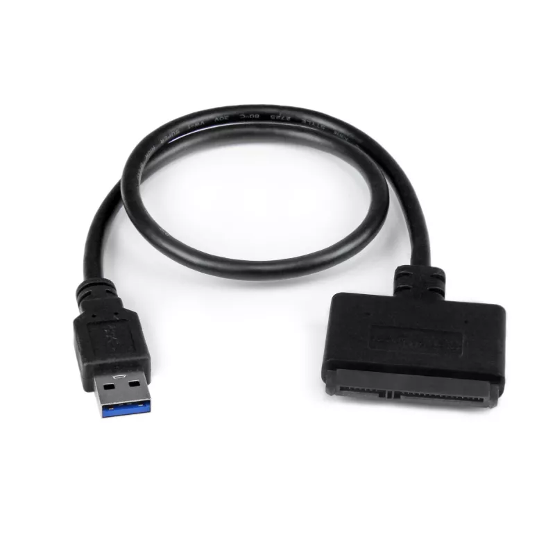 StarTech.com SATA į USB kabelis su UASP, juoda, 6 Gbit/s, CE, FCC, 0 - 60 °C, -10 - 70 °C, 49 mm