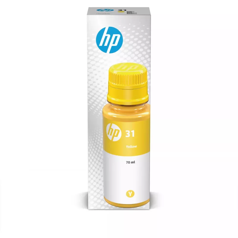 Rašalo buteliukas HP 31 Geltonas Originalus 1VU28AE