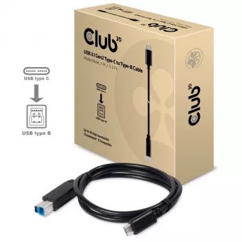 CLUB3D USB 3.1 Gen2 Type-C į Type-B kabelis Male/Male, 1 M./ 3.3 Ft.