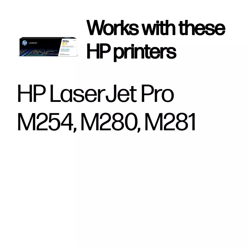 HP LaserJet 203X didelės išeigos geltonas originalus tonerio kasetė