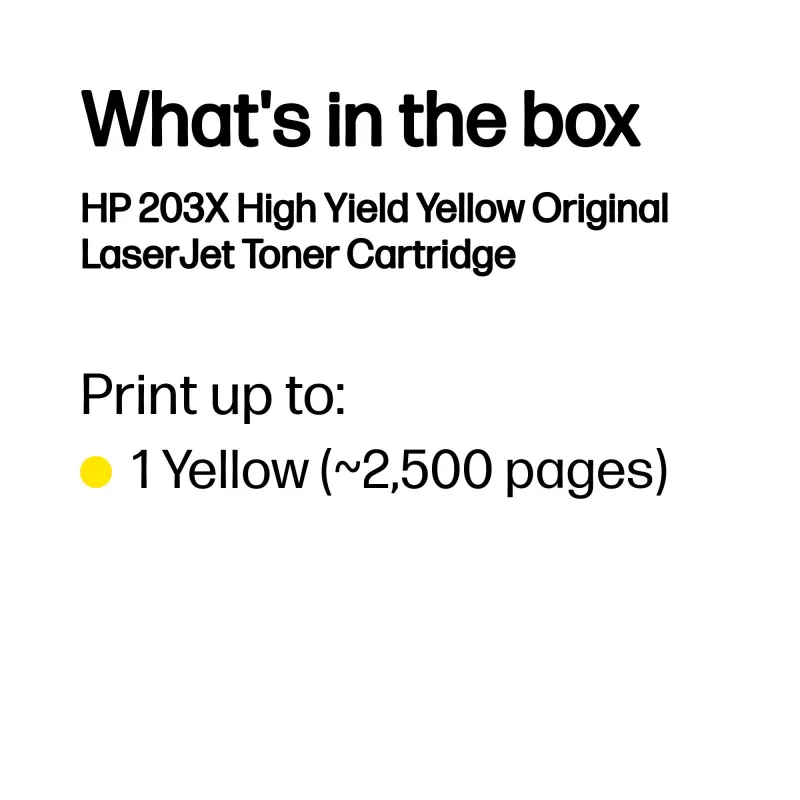 HP LaserJet 203X didelės išeigos geltonas originalus tonerio kasetė