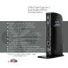 CLUB3D USB3.2 Gen1 Type A ar C dviejų ekranų 4K60Hz dokų stotelė, sertifikuota DisplayLink®