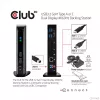 CLUB3D USB3.2 Gen1 Type A ar C dviejų ekranų 4K60Hz dokų stotelė, sertifikuota DisplayLink®