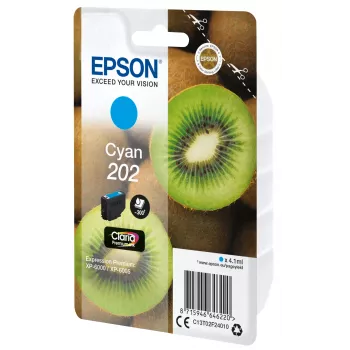 Kasetė EPSON rašalo juostelė Vienetinis paketas Kiwi Žydra 202 Claria Premium Rašalas 4,1 ml
