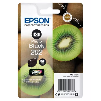 Epson 202 kasetė 4,1 ml nuotraukų juoda, skirta Expression Premium XP-6000, XP-6005, XP-6100, XP-6105