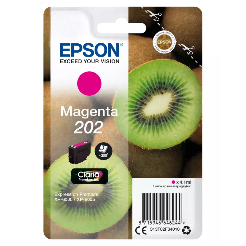 Epson Kiwi Singlepack Purpurinė 202 Claria Premium rašalo kasetė