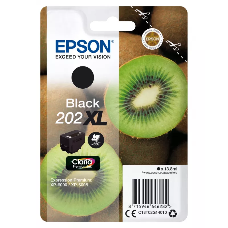 Epson Kiwi Singlepack Juodas 202XL Claria Premium rašalas