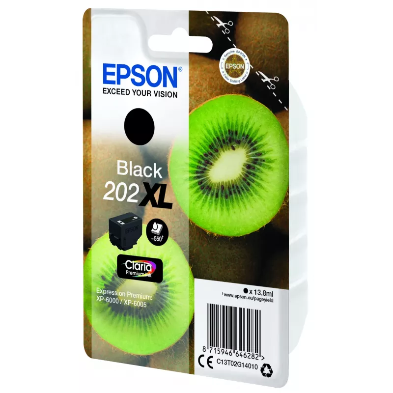 Epson Kiwi Singlepack Juodas 202XL Claria Premium rašalas