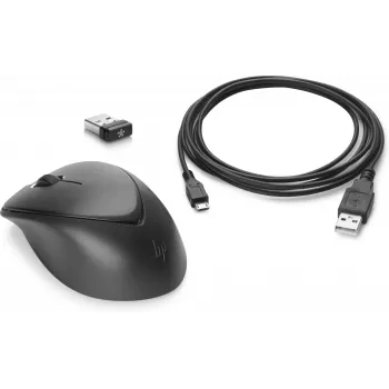 HP belaidė premium pelė, simetrinė, lazerinė, RF belaidė, 1200 DPI, juoda