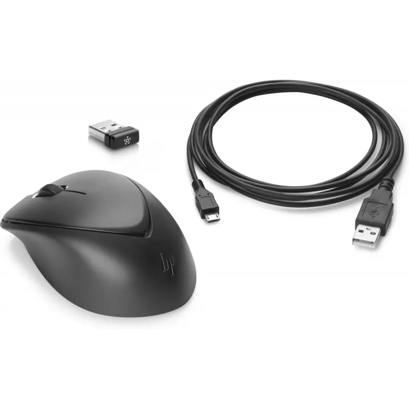 HP belaidė premium pelė, simetrinė, lazerinė, RF belaidė, 1200 DPI, juoda