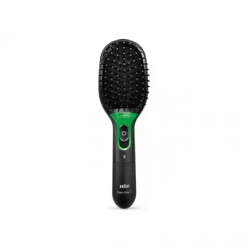 Plaukų šepetys-pagalvė BRAUN BR710 suaugusiems, juodos ir žalios spalvos, 175 g