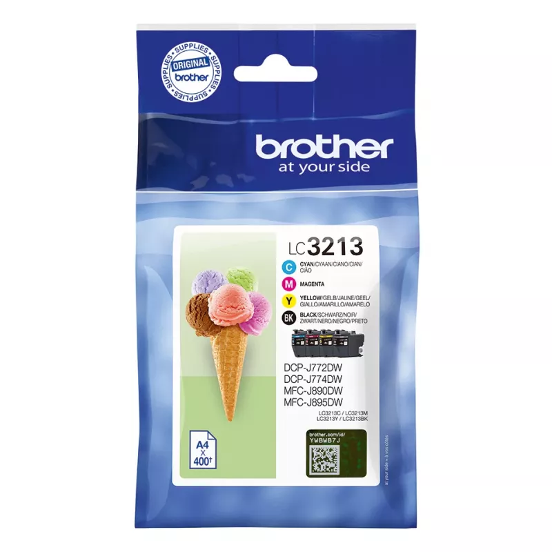 Brother LC3213VAL rašalo kasetė 4 vnt. Originali Aukštas (XL) našumas Juoda, Žydra, Purpurinė, Geltona
