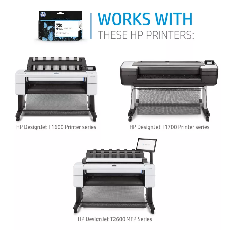 HP 730 130 ml rausvai raudona DesignJet rašalo kasetė, HP DesignJet T1700, rašalinis spausdinimas, rausvai raudona