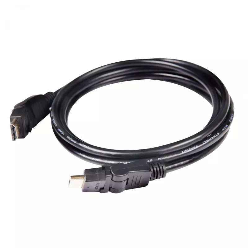 CLUB3D HDMI 2.0 4K60Hz UHD 360 laipsnių sukamas kabelis 2m/6.74ft