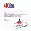 CLUB3D HDMI™ 4K@60Hz UHD skirstytuvas su AC maitinimu, 4 prievadai