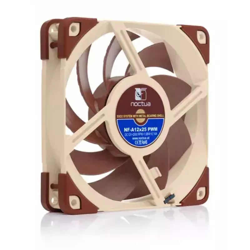 Noctua ventiliatorius NF-A12x25 PWM 120 mm, 12 V, PWM, 2000 RPM maks., 102.1 m³/h, 22.6 dB