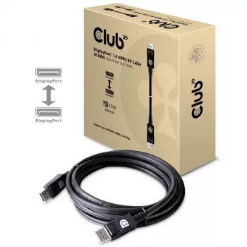 CLUB3D DisplayPort 1.4 HBR3 8K 28AWG laidas M/M 3m /9.84ft