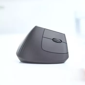 Ergonominė belaidė pelė Logitech MX Vertical, MX Vertical, 4000 DPI, RF Wireless + Bluetooth, dešinei rankai, Graphite, biuro naudojimui