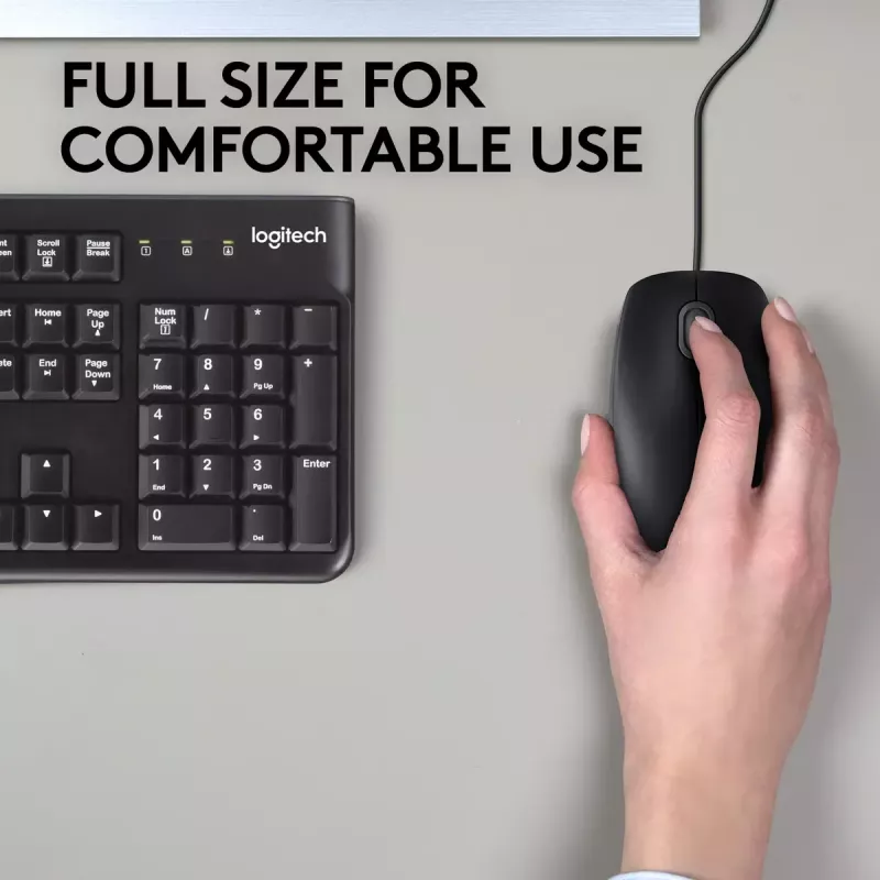 Pelė Logitech B110 Silent, laidinė, USB, juoda