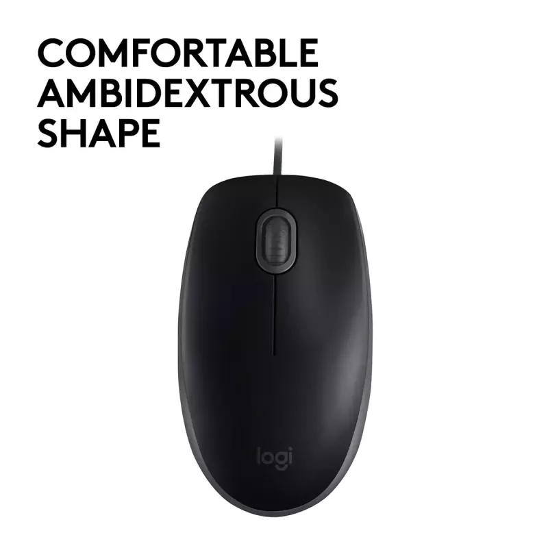 Pelė Logitech B110 Silent, laidinė, USB, juoda